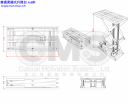 普通柔鏈式升降台 4x8呎三視圖