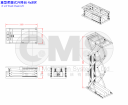 重型柔鏈式升降台 4x8呎三視圖