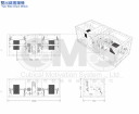 雙出線捲揚機三視圖